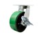 Service Caster 8'' Extra Heavy Duty Green Poly on Cast Iron Wheel Swivel Caster with Brake CRAN-SCC-KP92S830-PUR-GB-SLB - alternate 1